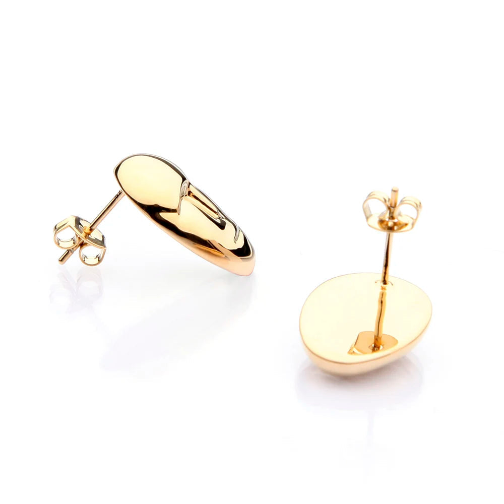 18K Gold Plated Face Style Earrings