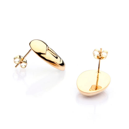 18K Gold Plated Face Style Earrings