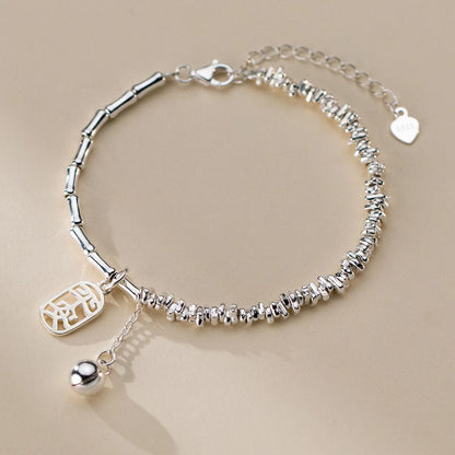Silver irregular Bead Bracelet