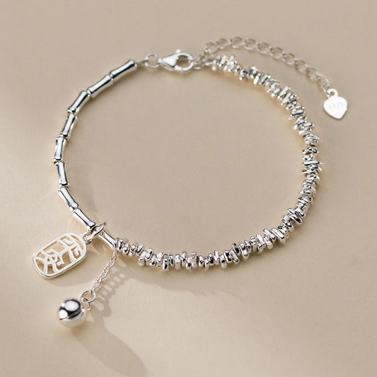 Silver irregular Bead Bracelet