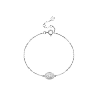 925 Sterling Silver Virgin Mary Charm Bracelet – 18K Gold Plated