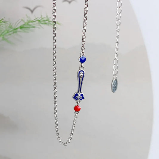 Antique Silver Ruyi Necklace