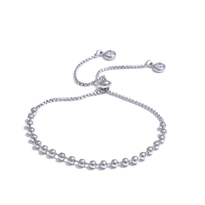 Stainless Steel Beads Chain Adjustable Necklace and Bracelet Bangle