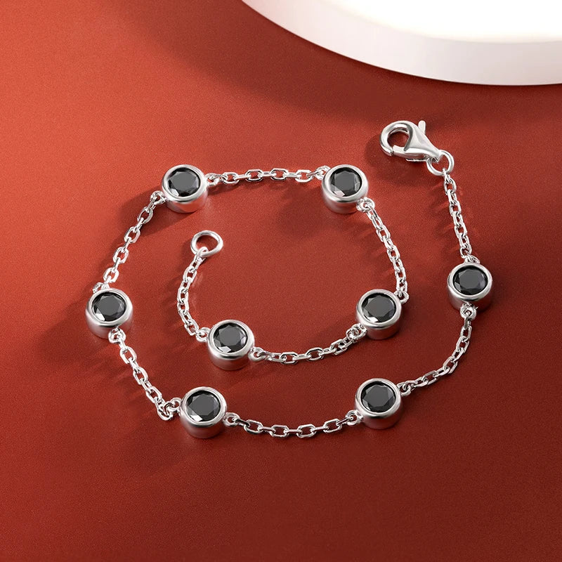 Silver Full Moissanite Tennis Bracelets