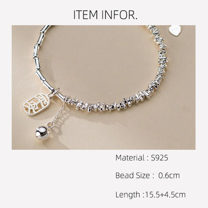 Silver irregular Bead Bracelet