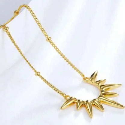 Silver 18K Gold Plated Sunshine Choker Necklaces, French Style