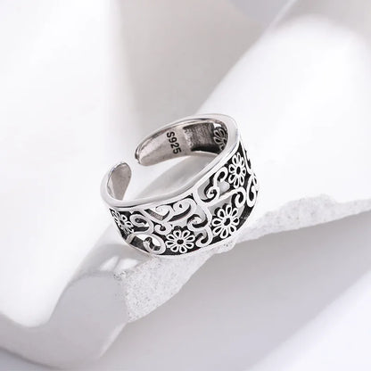 Silver Flower Ring