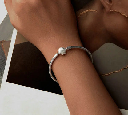 Silver Shell Bracelet Bangle