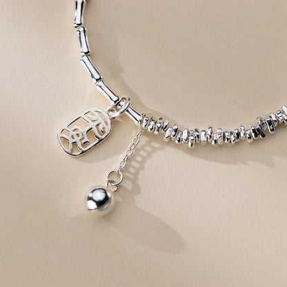 Silver irregular Bead Bracelet