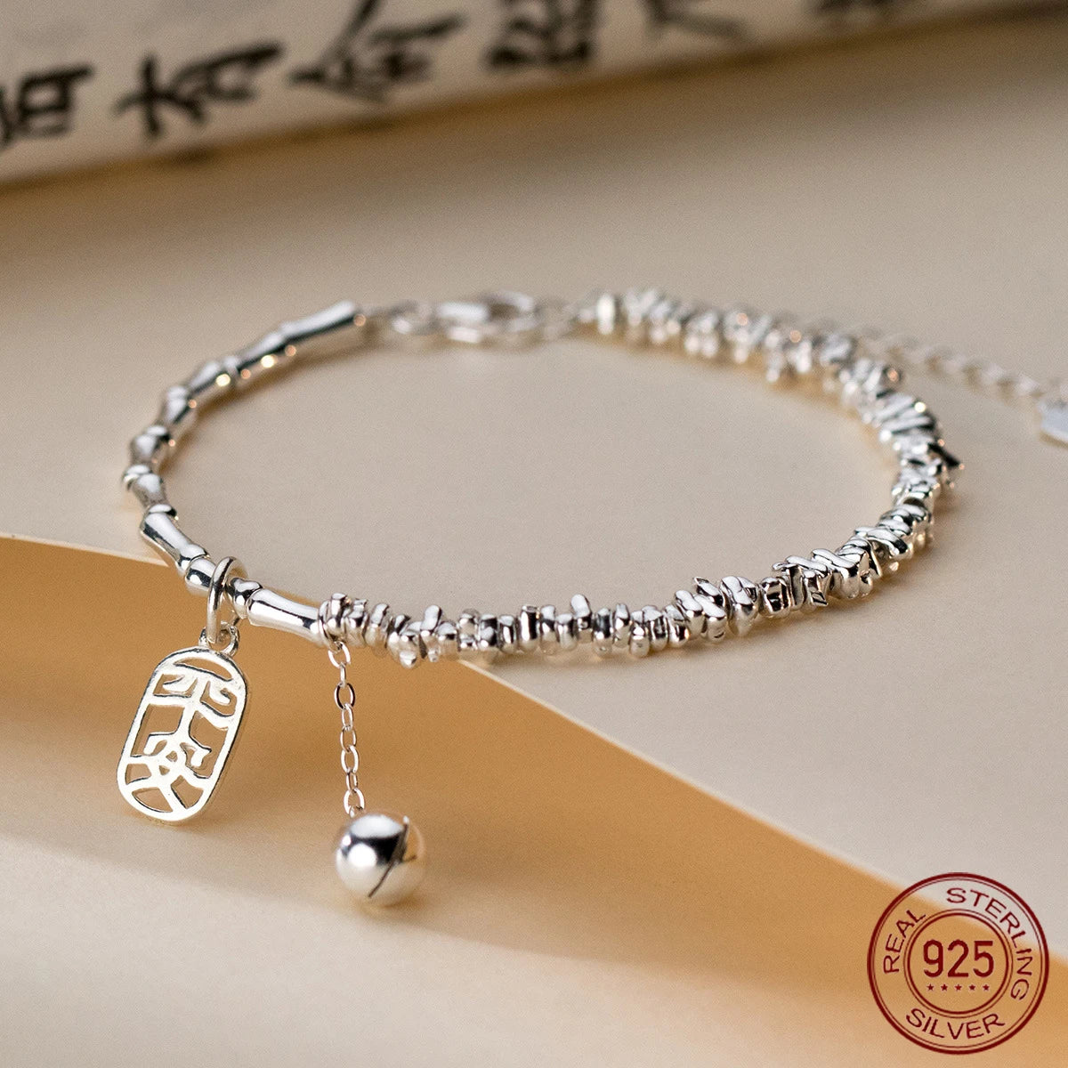 Silver irregular Bead Bracelet